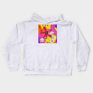 Psychedelic Flamingos Kids Hoodie